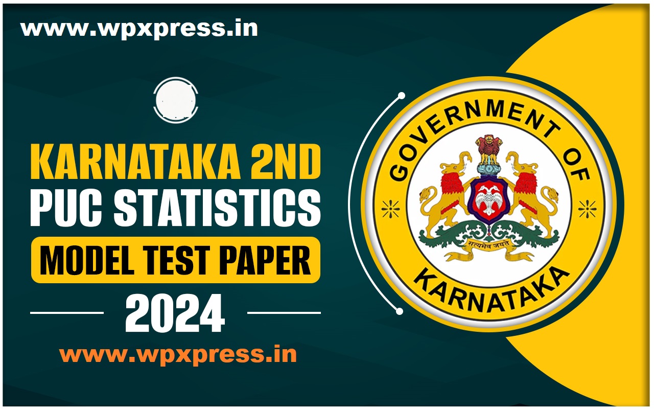 New Karnataka 2nd PUC Statistics Model Test Papers 2025,Fresh PDF